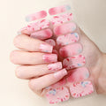 Shiny Floral Nail Stickers — Botanical Leaf & Bloom Full Cover Strips