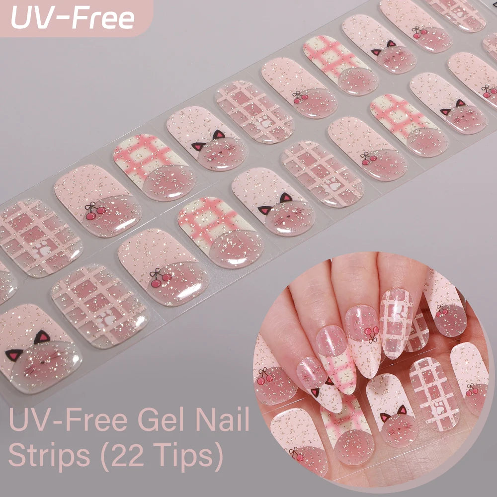 Sakura Ombré – 22-Tip UV-Free Gel Nail Strips