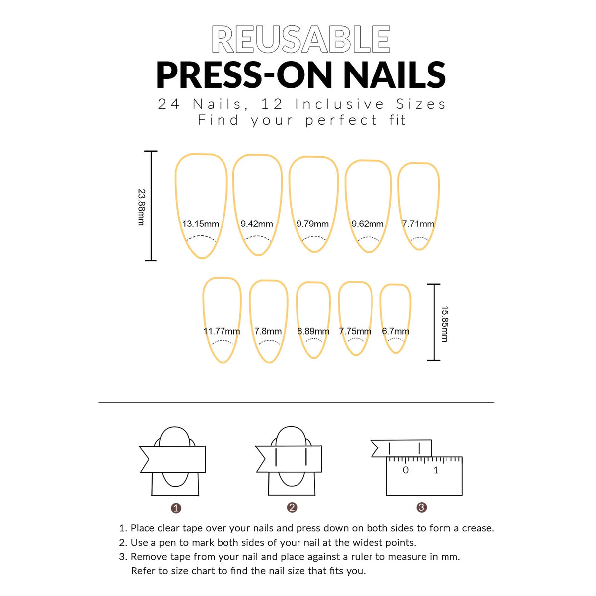 30pcs Press On Nails Sakura Gradient Almond False Nails Tips Press on Fake Nails Removable Fake Nails Acrylic Manicure Nail Tips